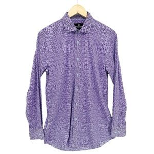 PSYCHO BUNNY Dress Shirt Modern Fit Floral Print Long Sleeve Button Down…